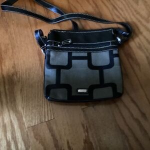 Nine West Shoulder Strap Bag, Black/Gray, Small Cross Over